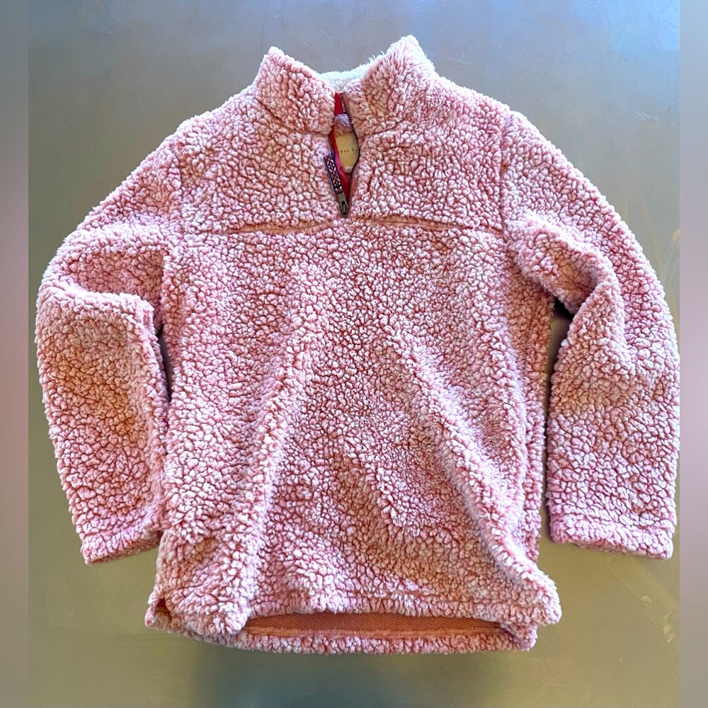Sherpa Pullover Sweater Soft Cozy Pink Woman’s Size L Camping Outdoor Copper Key